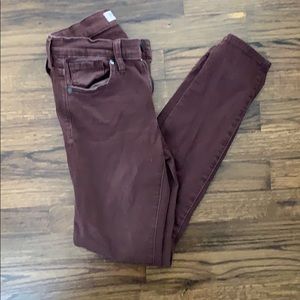 Madewell Burgandy Jeans. Size 24